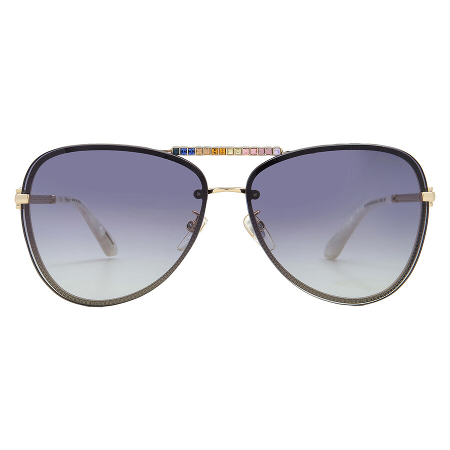 Chopard Grey Gradient Pilot Ladies Sunglasses Schf10s 0300 63 In Gray