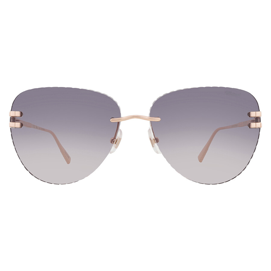 Chopard Grey Gradient Pilot Ladies Sunglasses Schl55m 300k 62 In Neutral