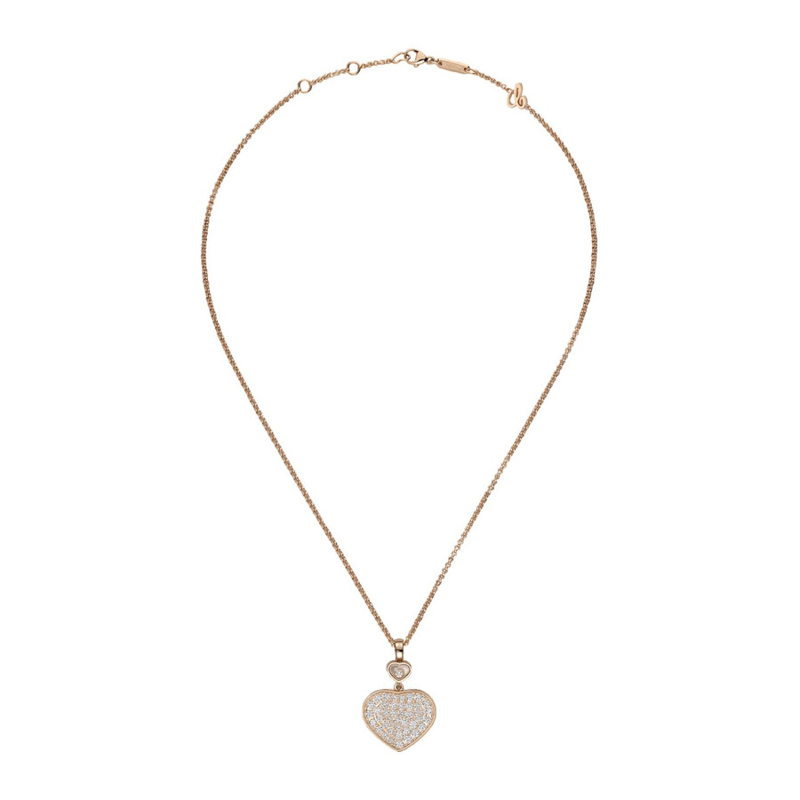 Chopard Happy Hearts Rose Gold Diamond Necklace