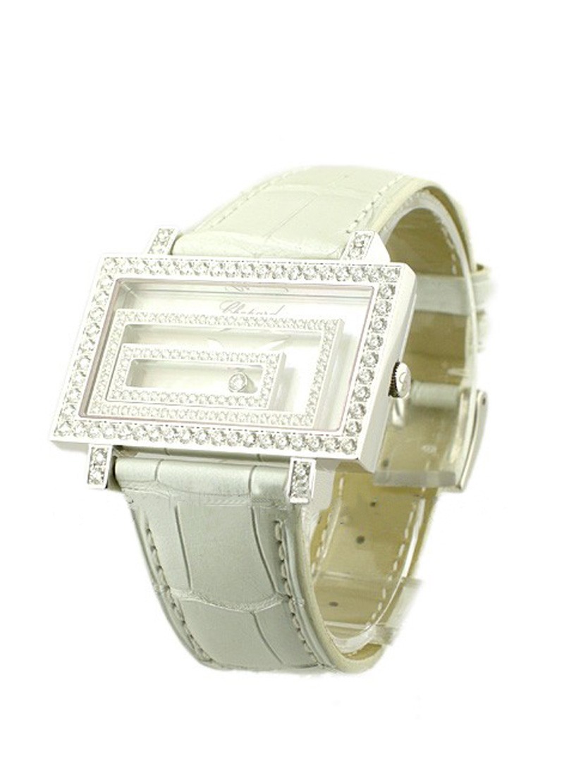 Chopard Happy Spirit Mother Of Pearl Dial White Leather Ladies Quartz Watch 209168-1001