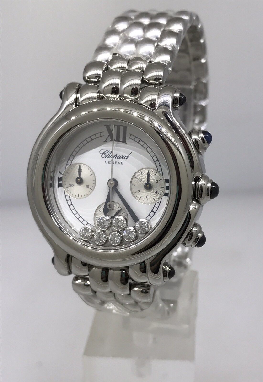 Chopard Happy Sport Chronograph White Dial Ladies Watch 278324-3004