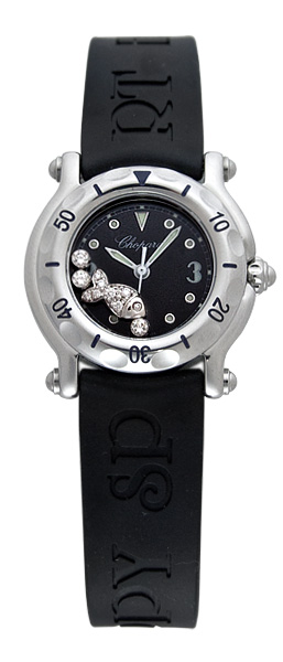 Chopard Happy Sport Diamond Black Fish Ladies Watch 278923-3001BK