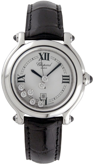 Chopard Happy Sport Diamond Steel Black Ladies Watch 27/8238-23