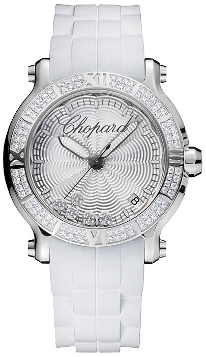 Chopard Happy Sport Quartz Diamond Silver Dial Ladies Watch 278551-3003