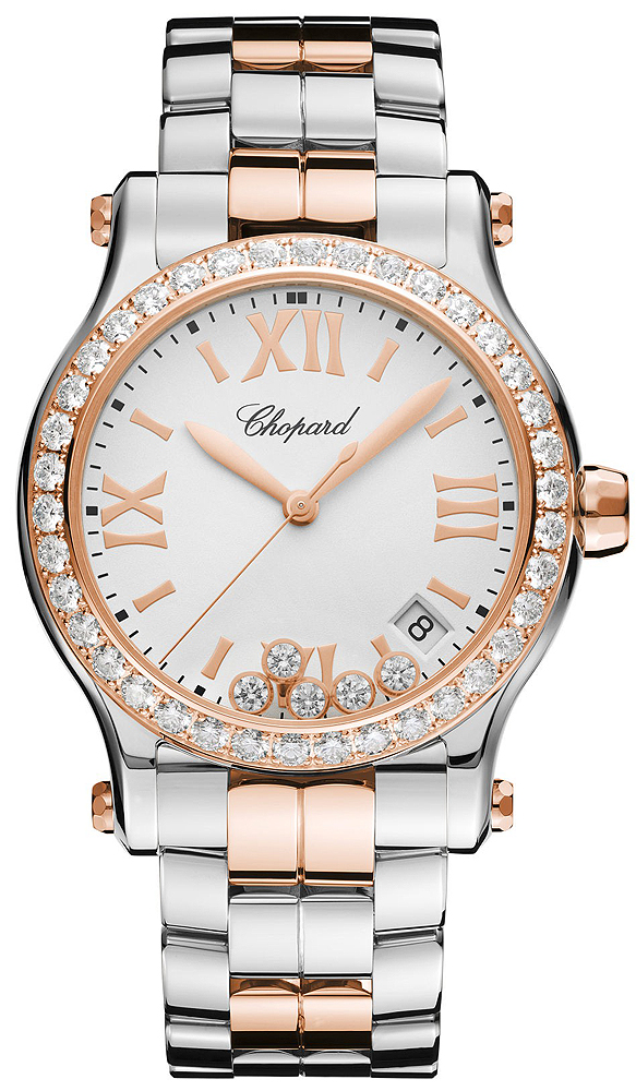 Chopard Happy Sport Quartz Diamond White Dial Ladies Watch 278582-6004