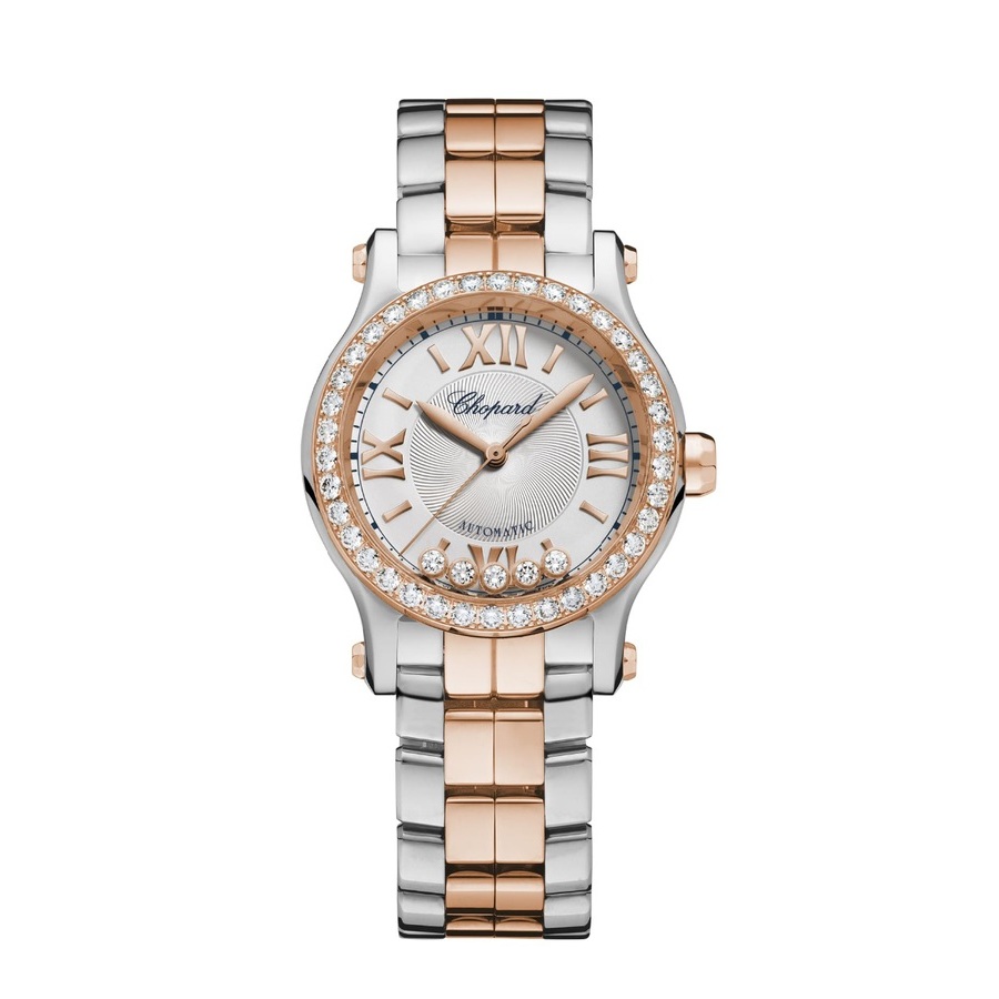 Chopard Happy Sport Automatic Diamond Silver Dial Ladies Watch 278573-6016