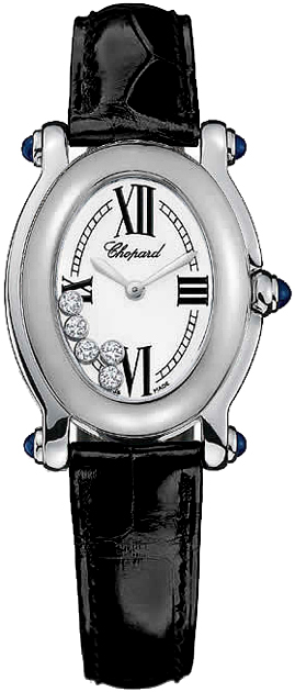 Chopard Happy Sport White Diamond Dial 18kt White Gold Ladies Watch 277465-1005