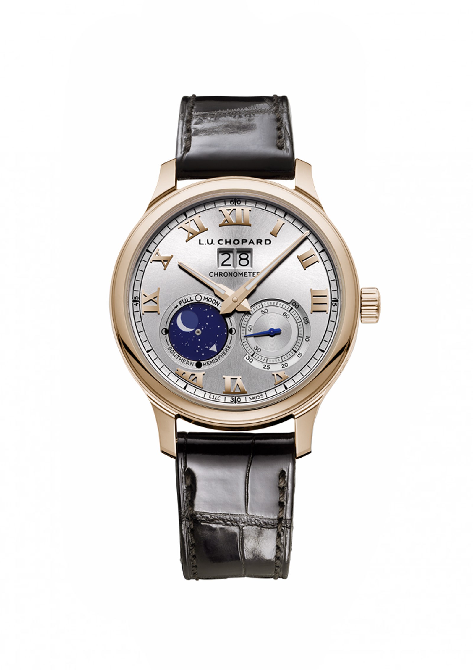 Chopard L.U.C Lunar Automatic Chronometer Silver Dial Men's Watch 161969-5001