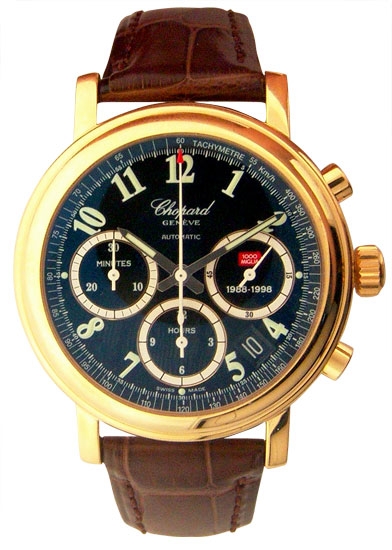 Chopard Mille Miglia 18kt Yellow Gold Brown Chronograph Men's Watch 16/1250
