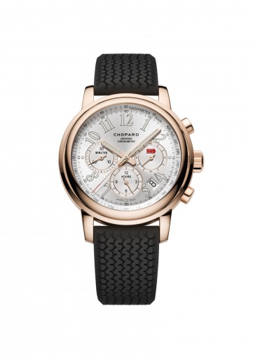 Chopard Mille Miglia Chronograph Silver Dial 18 Carat Rose Gold Automatic Men's Watch 161274-5004