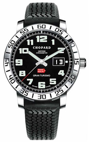 Chopard Mille Miglia Gran Turismo Steel Black Rubber Men's Watch 16/8955