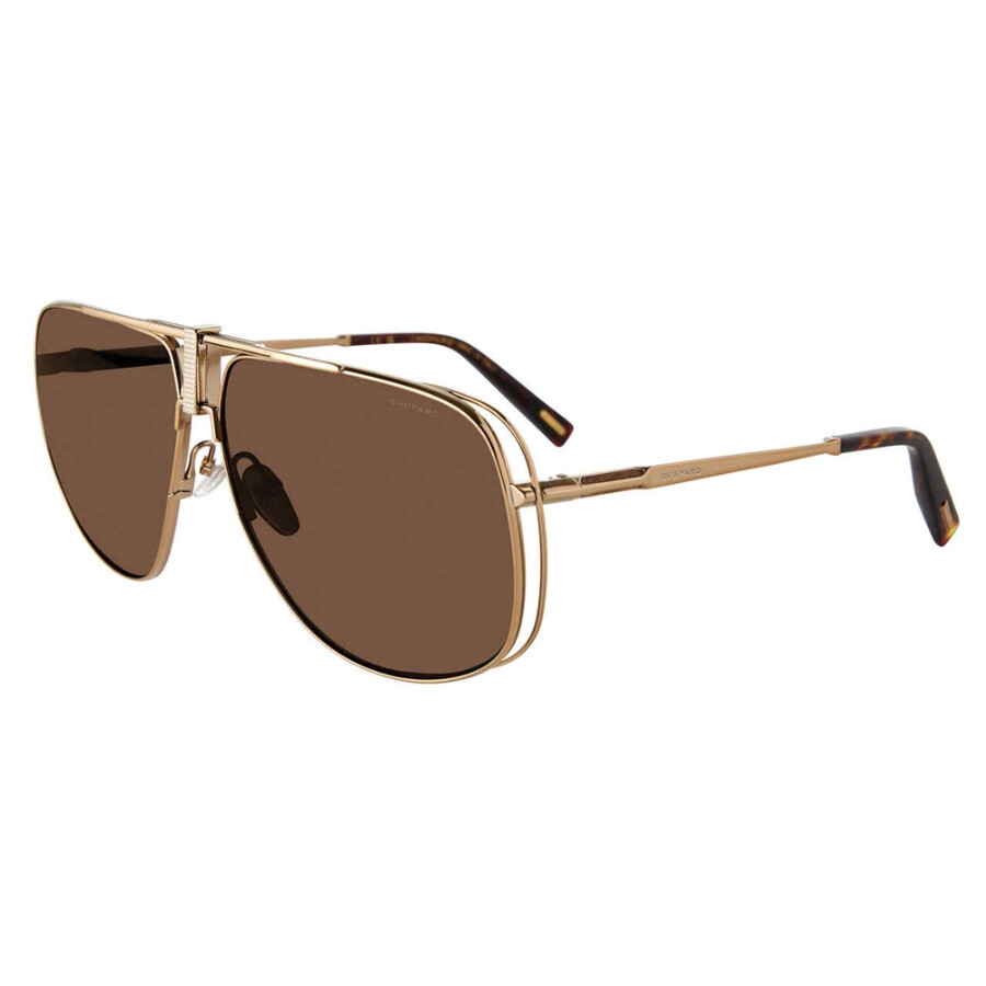 Chopard Polarized Brown Pilot Unisex Sunglasses Schg91v 8ffp 65
