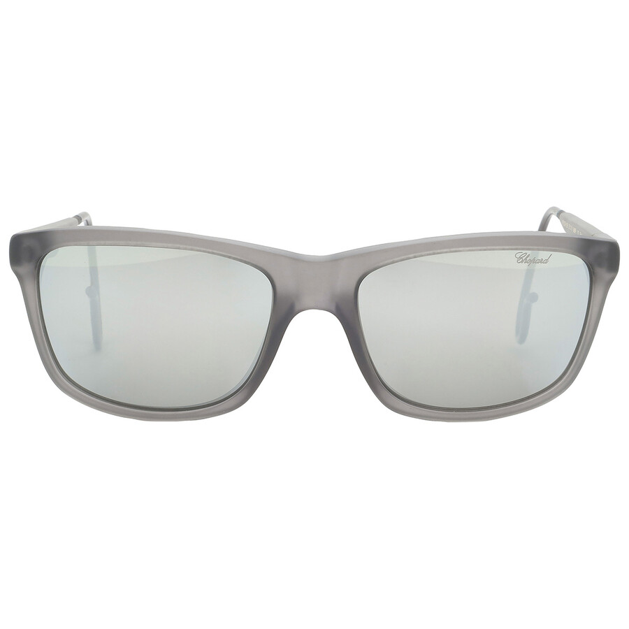 Chopard Polarized Grey Square Men's Sunglasses Sch156m 9mbp 57