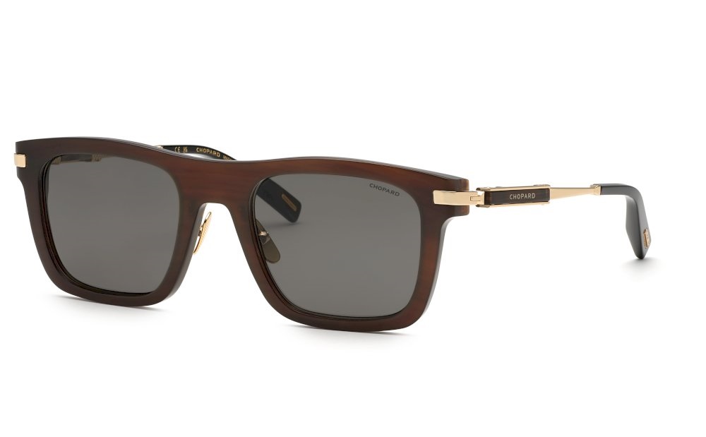 Chopard Polarized Grey Square Men's Sunglasses Sch365v Gr4p 55 In ["grey","brown","tortoise"]