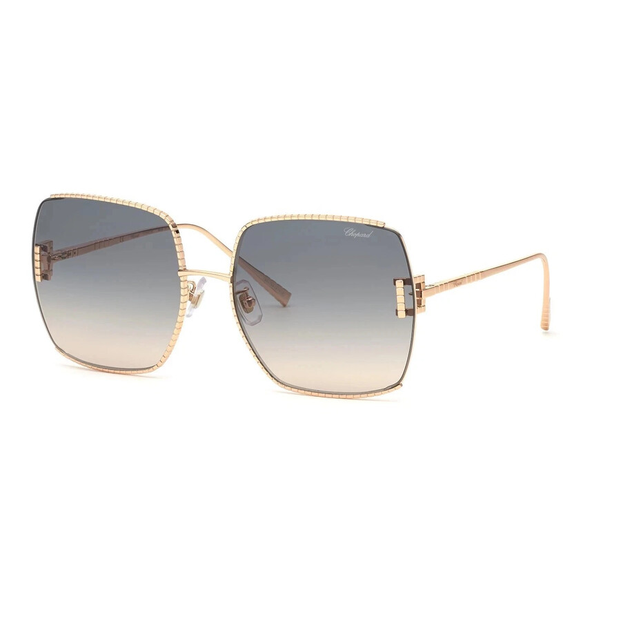 Chopard Smoke Gradient Square Ladies Sunglasses Schg30m 0300 63 In Multi