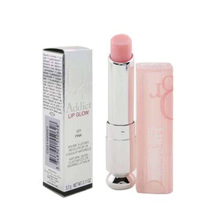 Dior Christian  Ladies  Addict Lip Glow Reviving Lip Balm 0.11 oz #001 Pink Makeup 3348901550628 In Pink