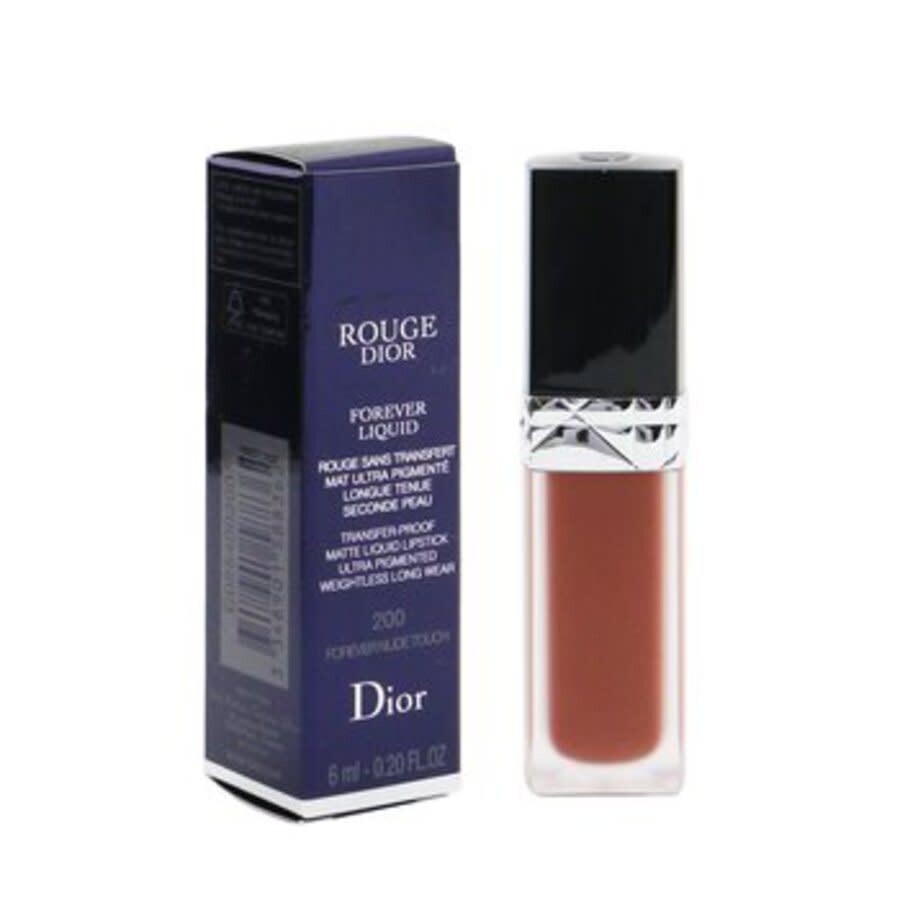 Dior Christian  Ladies Rouge  Forever Matte Liquid Lipstick 0.2 oz # 200 Forevernude Touch Makeup In Sand