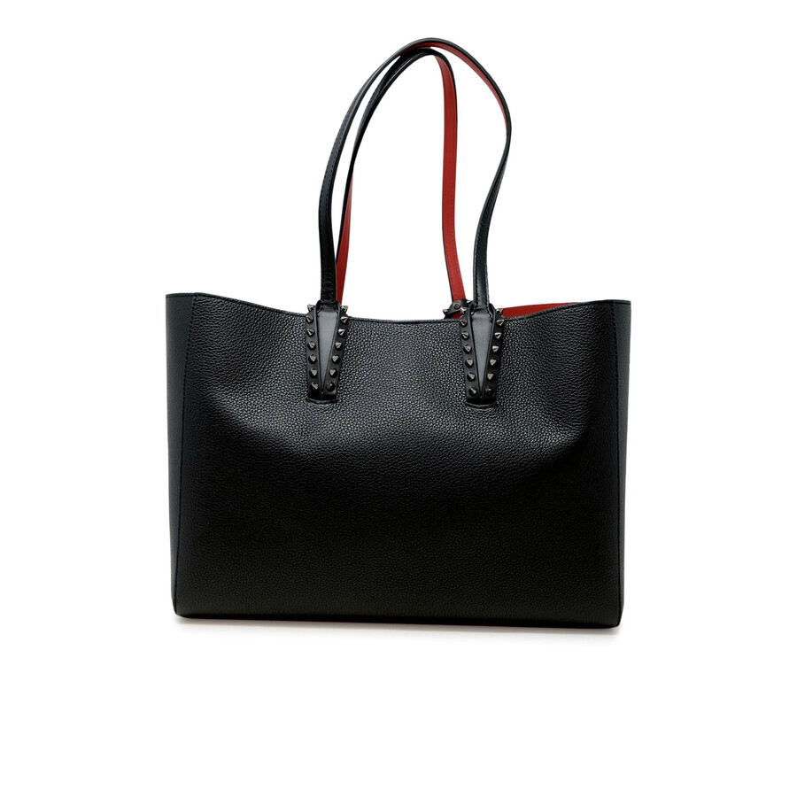 Christian Louboutin Black Calf Leather Cabata Soft Small Bag In Black