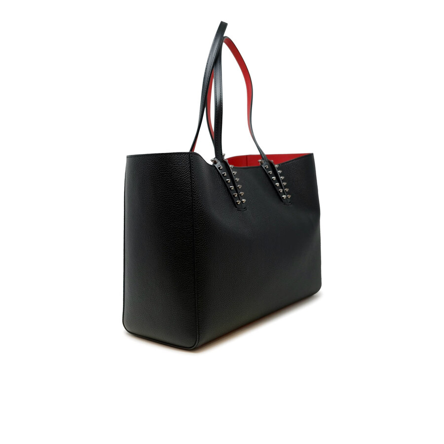 Christian Louboutin Black Calf Leather Cabata Soft Small Bag In Black
