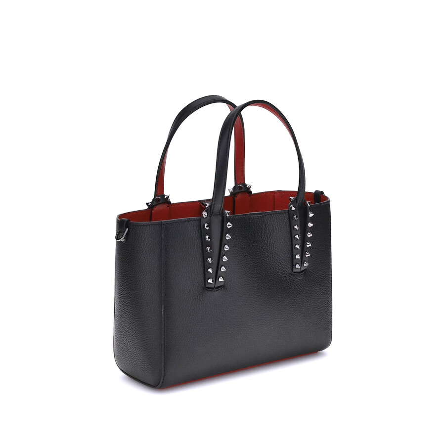 Christian Louboutin Studded Leather Tote Bag In Black
