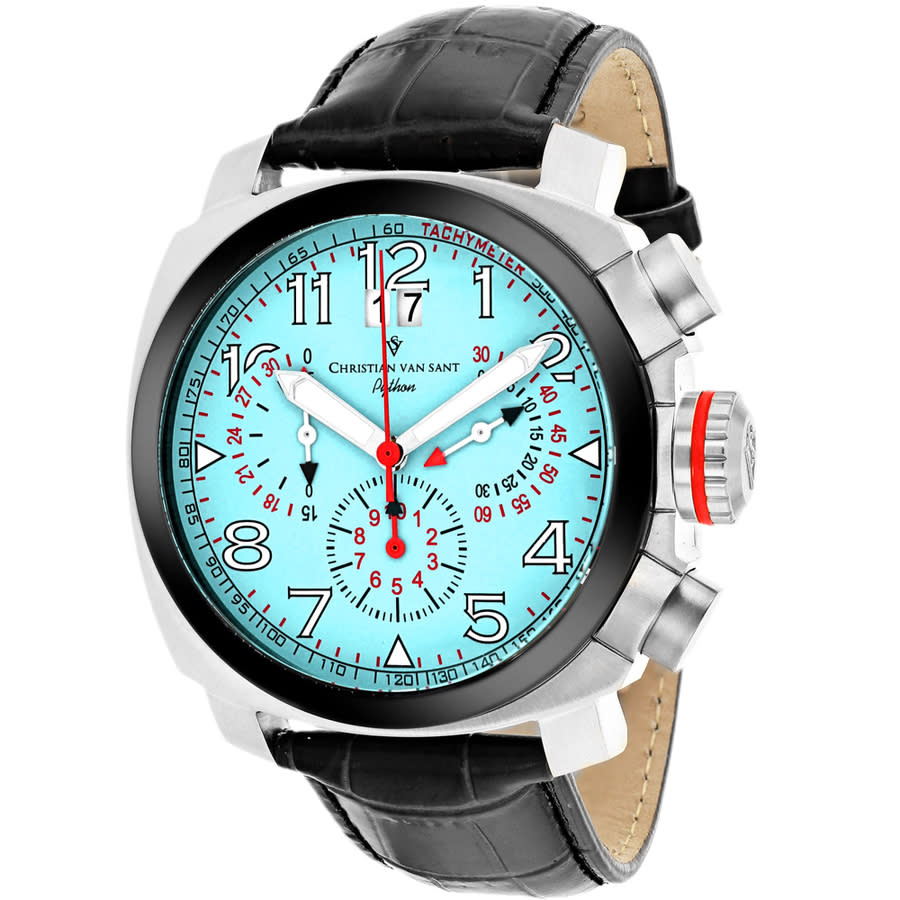 Christian Van Sant Grand Python Chronograph Quartz Blue Dial Men's Watch CV3AU10