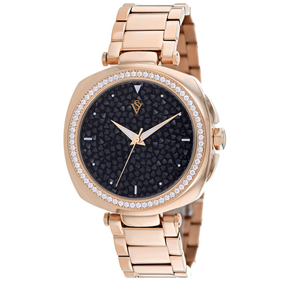 Christian Van Sant Mirabella Quartz Black Dial Ladies Watch CV0491