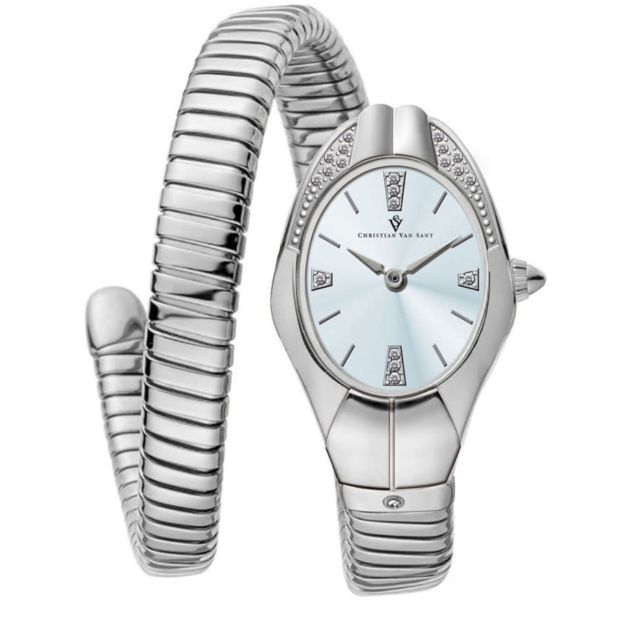Christian Van Sant Naga Quartz Blue Dial Ladies Watch CV0884