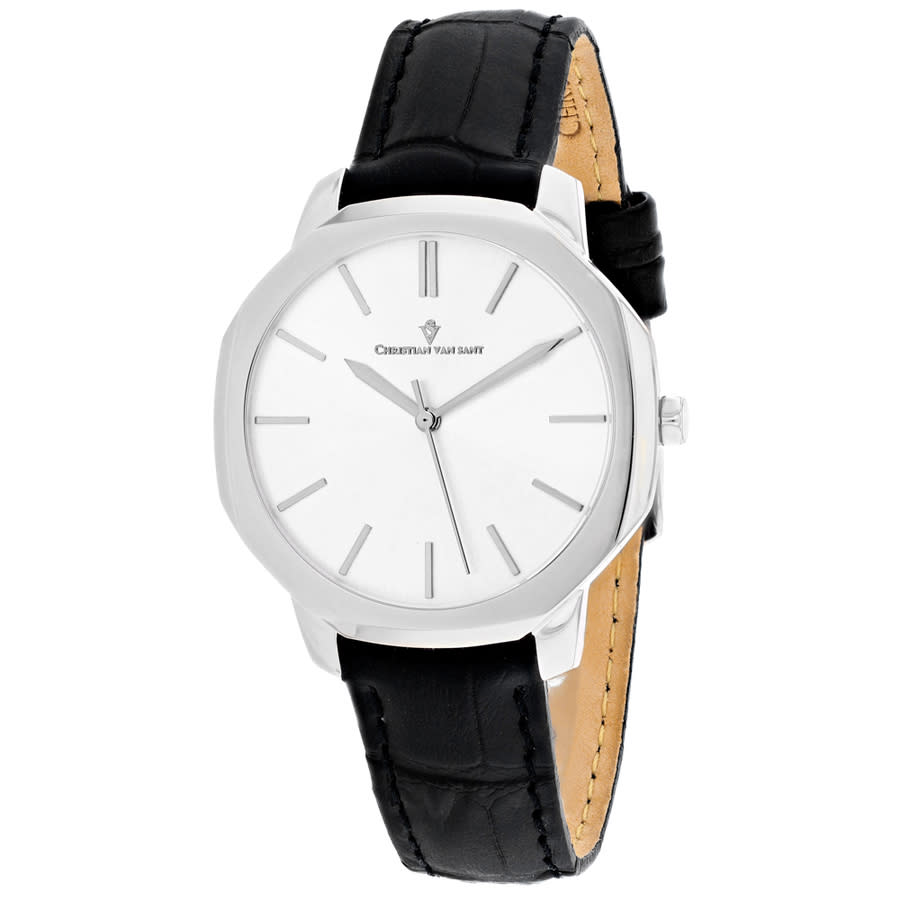 Christian Van Sant Ladies Lucia Watch Designer Luxury Silver oval main image 1