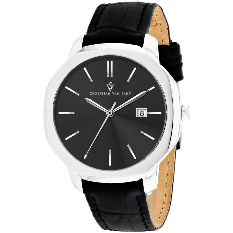 Christian Van Sant Octavius Slim Quartz Black Dial Men's Watch CV0530