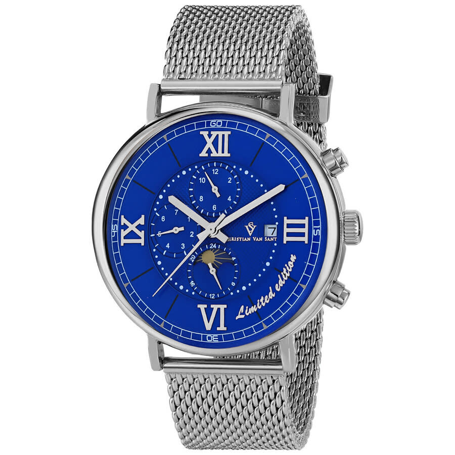 Christian Van Sant Somptueuse Ltd Chronograph Automatic Blue Dial Men's Watch Cv1152 In Blue
