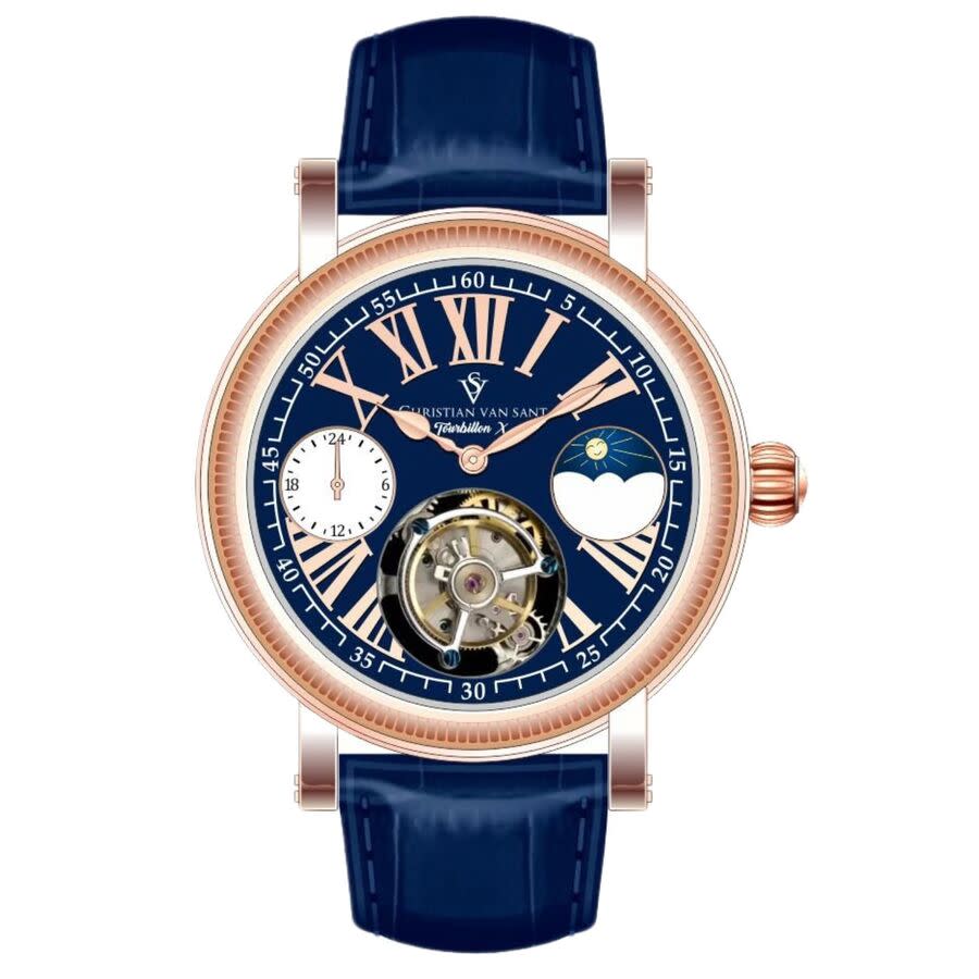 Christian Van Sant Tourbillon X Limited Edition Blue Dial Men's Watch CV1001
