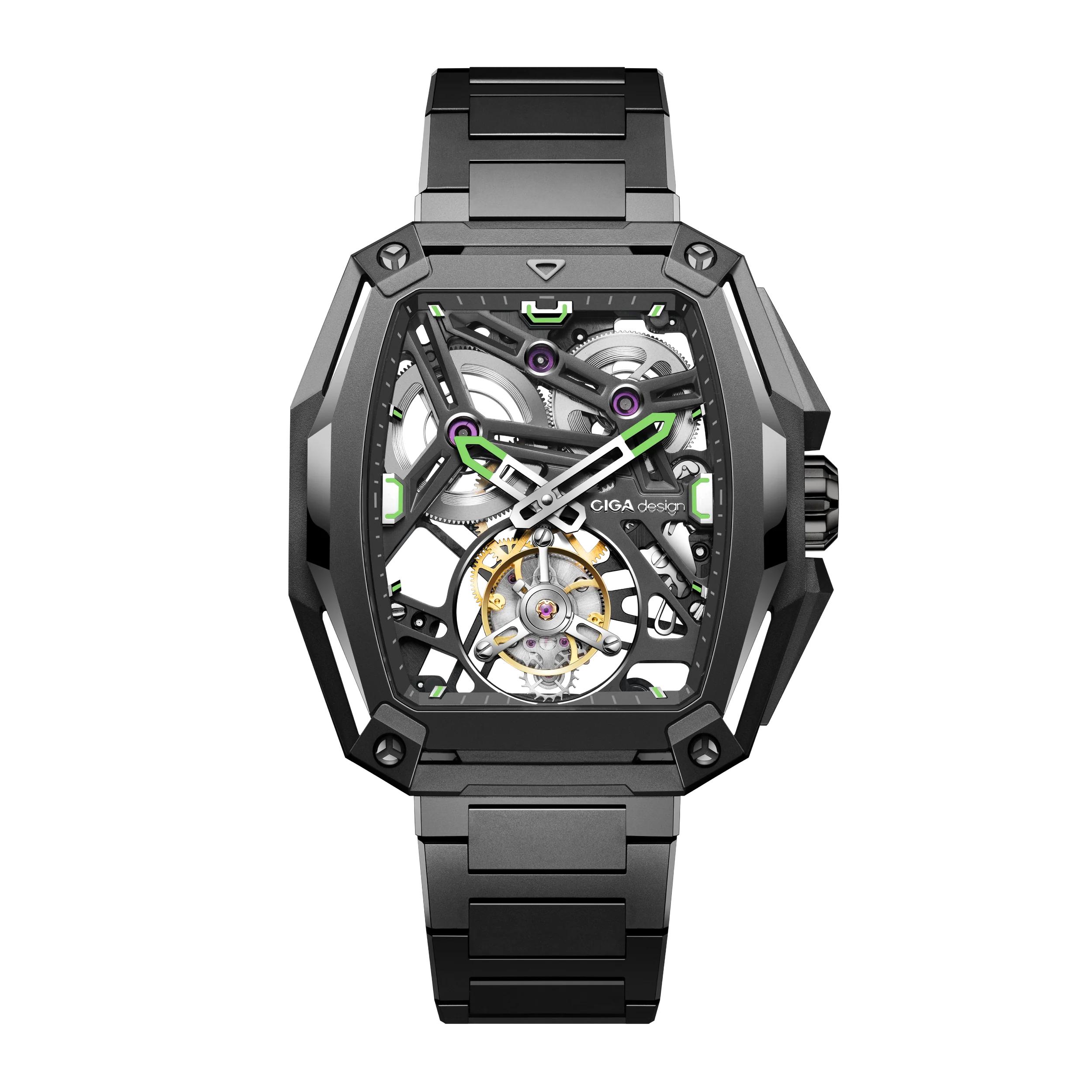 Ciga Design Hunter Hand Wind Skeleton Dial Men's Watch Z037-TIGR