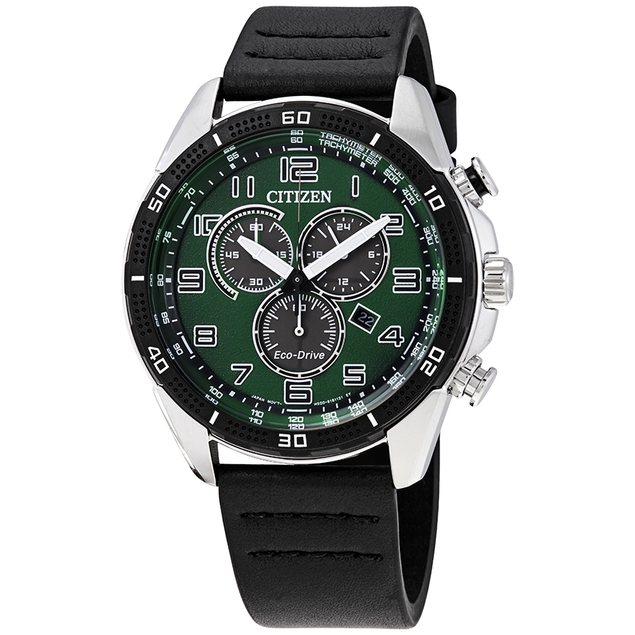 Citizen AR Chronograph Green Dial Men's Watch AT2441-08X