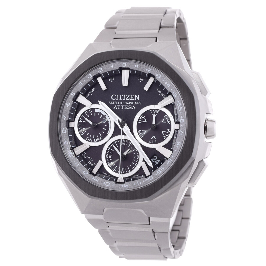 Citizen Attesa Perpetual Alarm World Time Grey Dial Men's Watch