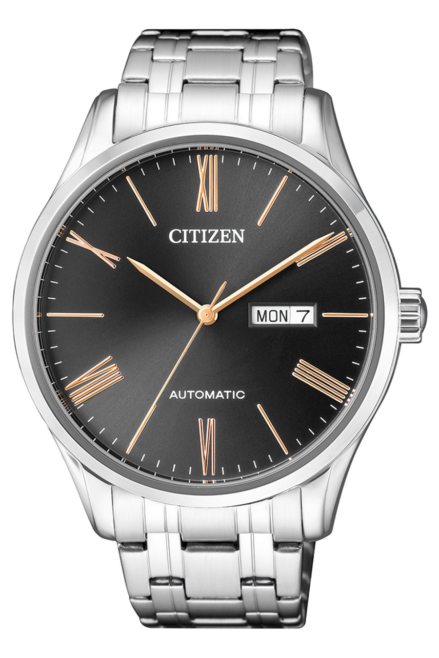 Citizen Automatic Black Dial Stainless Steel Men's Watch NH8360-80J