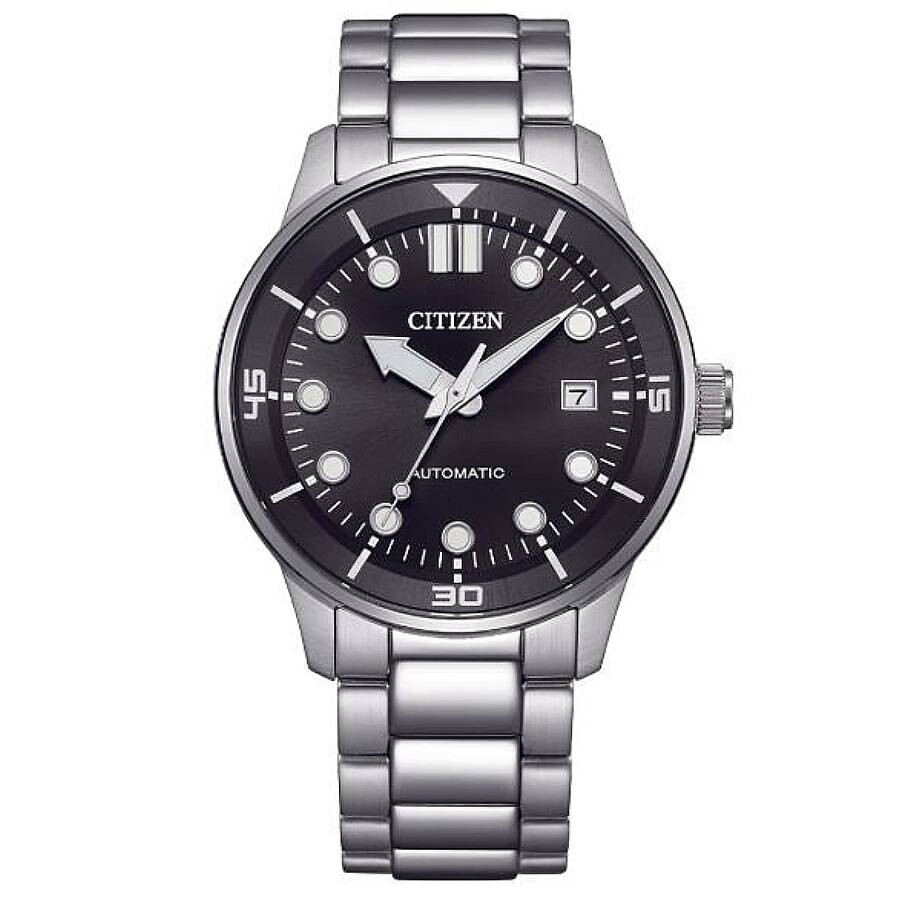CITIZEN AUTOMATIC 時計 ブラックレザー Ecosphere - Men's Eco-Drive Black Stainless Steel Watch | CITIZEN