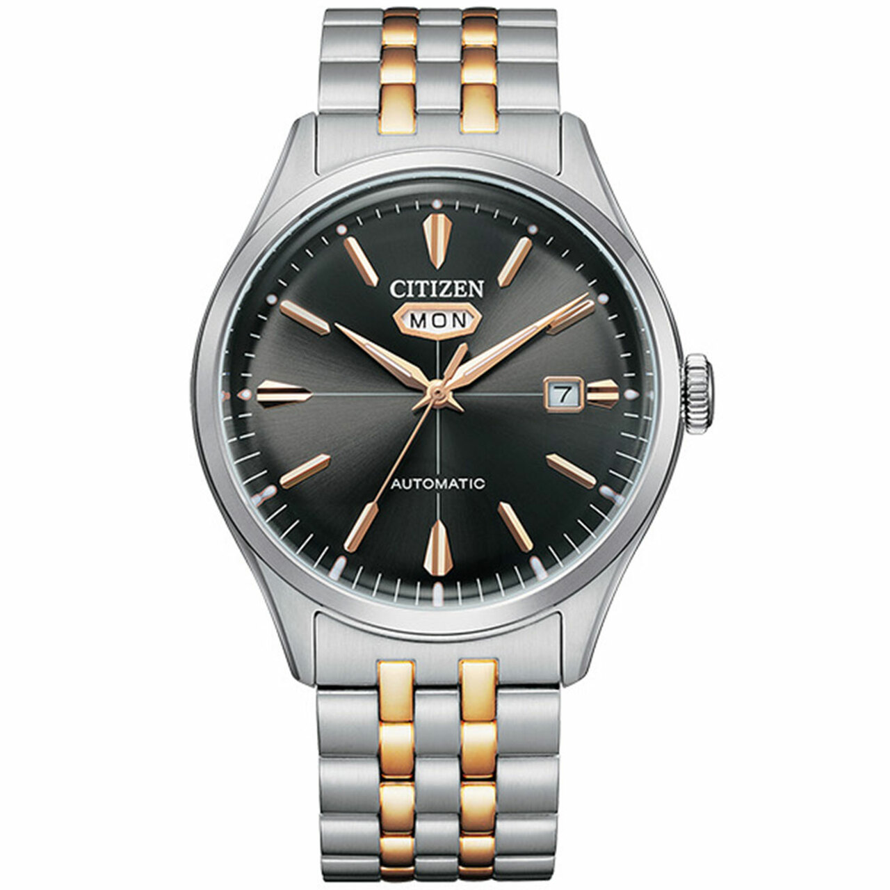 Citizen Automatic Black Dial Two-tone Men's Watch NH8394-70H
