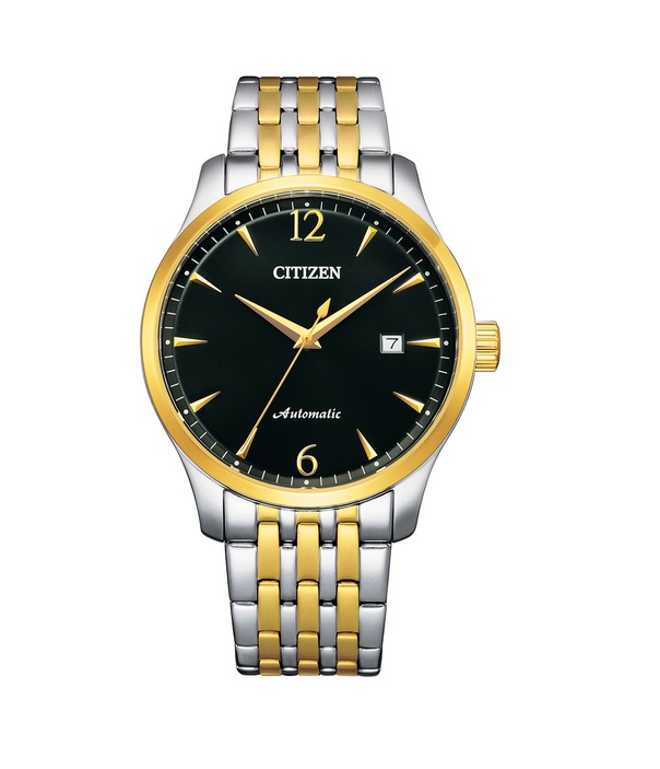 Citizen Automatic Black Dial Two-tone Men's Watch NJ0114-84E