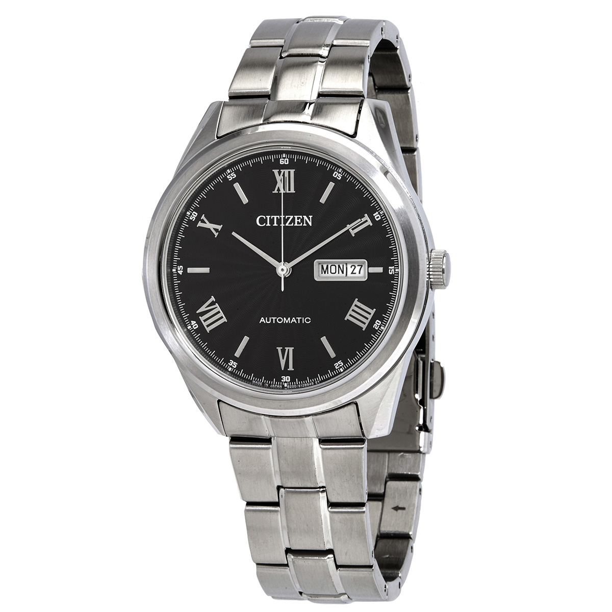 Citizen Automatic Day Date Black Dial Stainless Steel Men's Watch NH7510-50E