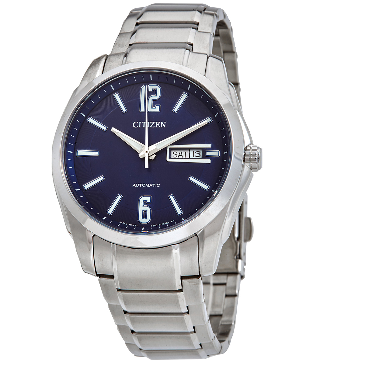 Citizen Automatic Day-Date Blue Dial Stainless Steel Men's Watch NH7490-55L