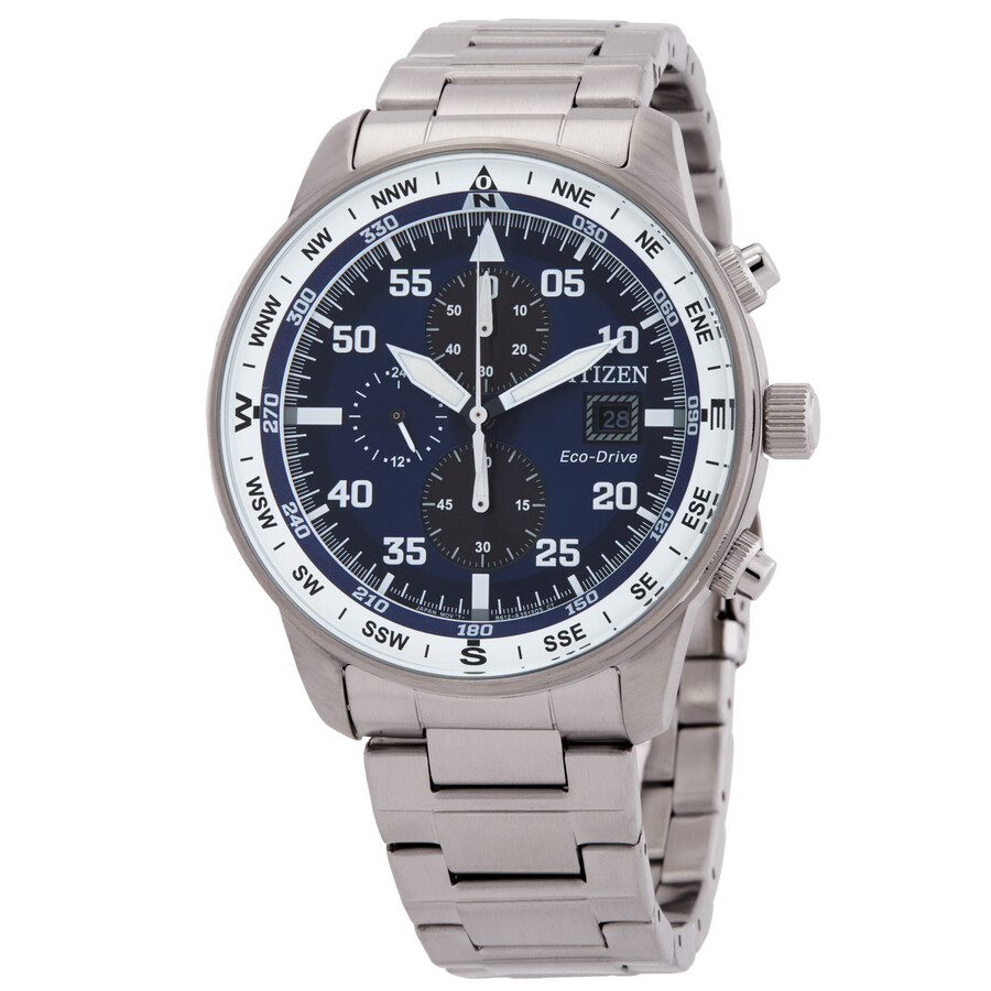 Citizen Aviator Eco-Drive Chronograph Blue Dial Men's Watch CA0880