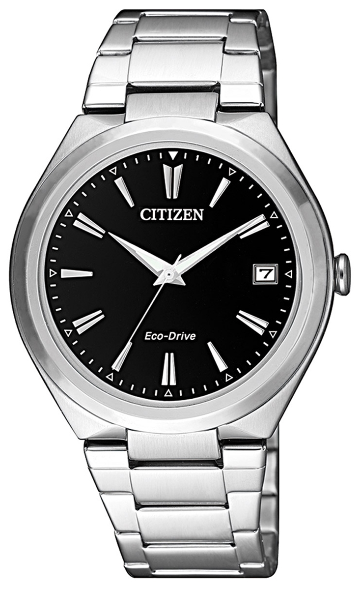 Citizen Eco-Drive Black Dial Stainless Steel Ladies Watch FE6020-56F