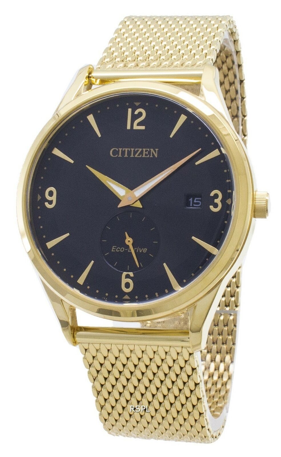 Citizen Eco-Drive Black Dial Gold-toneMens Watch BV1118-84E
