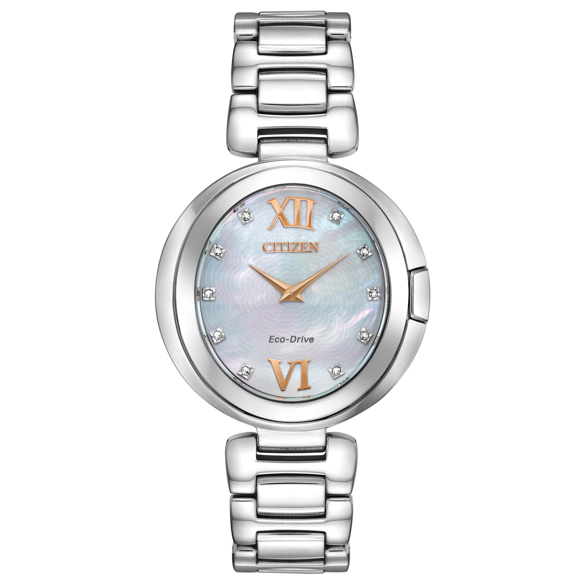 Citizen Capella Diamond White Mother of Pearl Dial Ladies Watch EX1510-59D