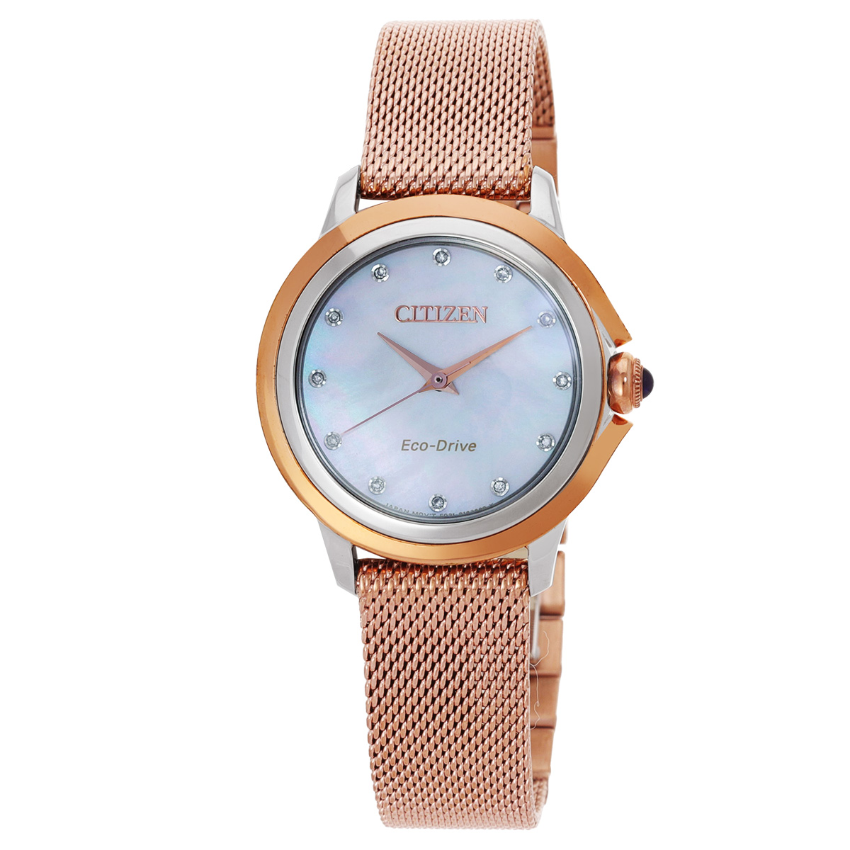 Citizen Ceci Diamond Mother of Pearl Dial Ladies Watch EM0796-75D