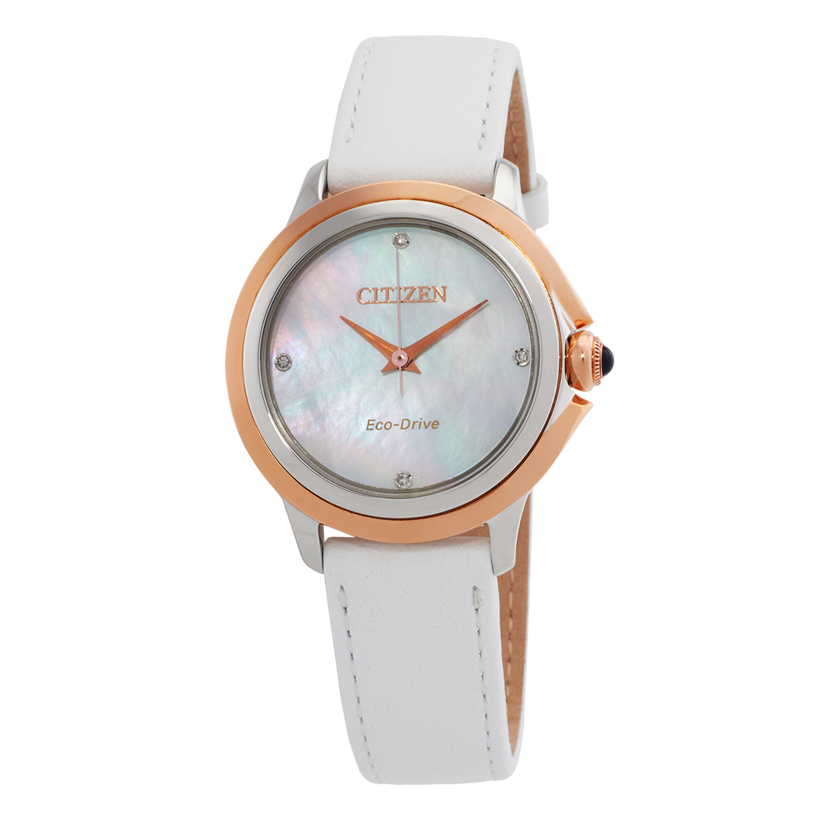Citizen Ceci Eco-Drive Diamond Mother of Pearl Dial Ladies Watch EM0796-08Y