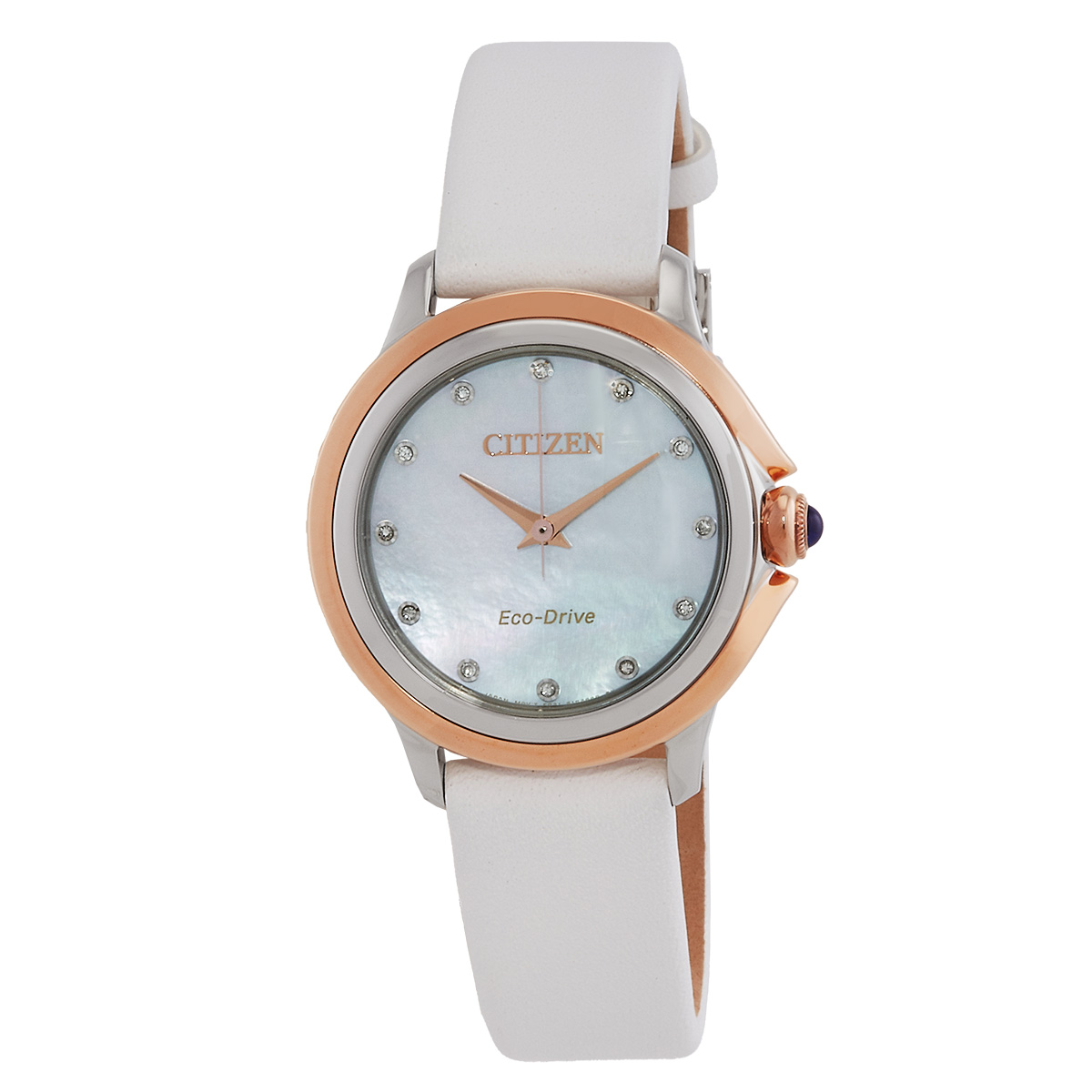 Citizen Ceci Eco-Drive Diamond Mother of Pearl Dial Ladies Watch EM0799-00D