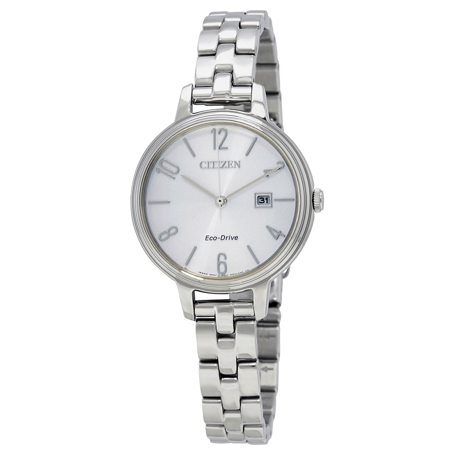 Citizen Chandler Eco-Drive Silver Dial Ladies Watch EW2440-53A