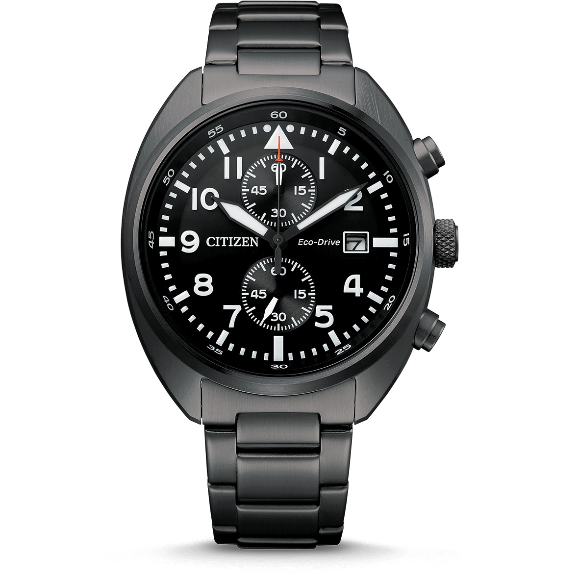 Citizen Chronograph Black Dial Black-plated Men's Watch CA7047-86E