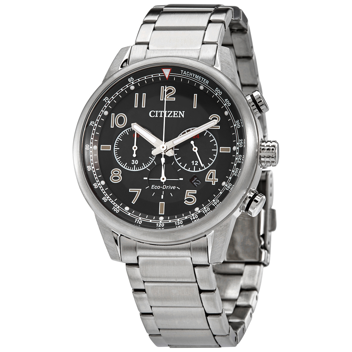 Citizen Chronograph Black Dial Stainless Steel Men's Watch CA4420-81E